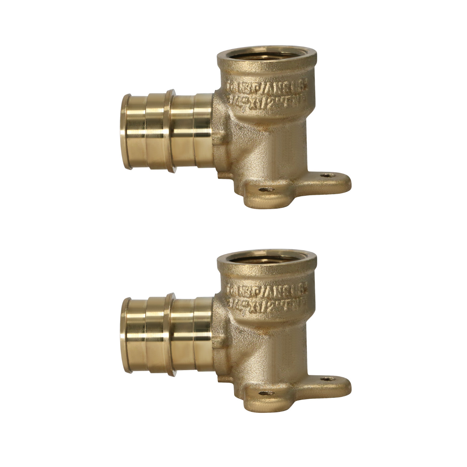 2 Pack XFITTING 3/4" Pex A x 1/2" Female NPT Drop Ear Elbow, F1960 Expansion