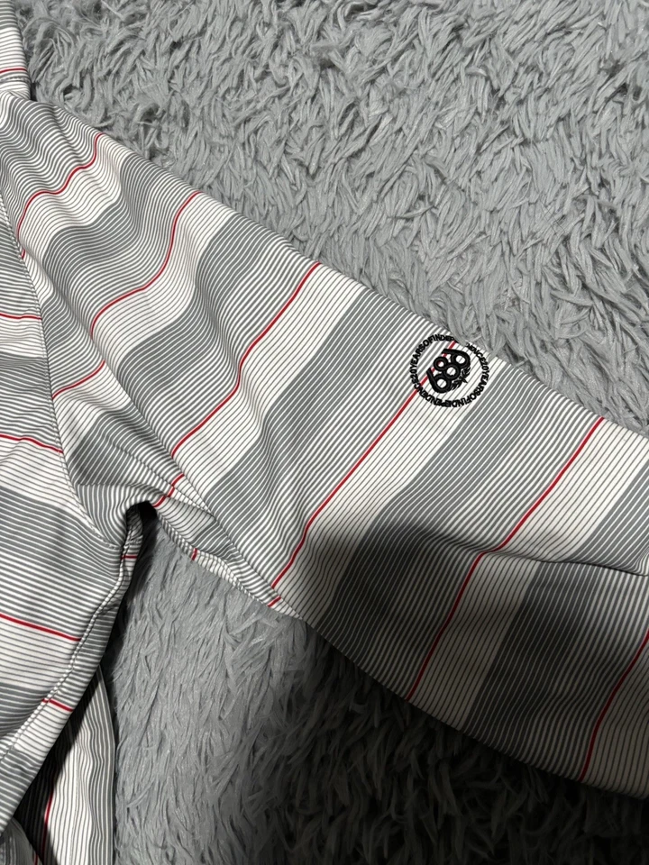 686 Plexus Snowboard Ski Jacket Mens M Gray Striped Hooded Softshell  - Image 4 of 4