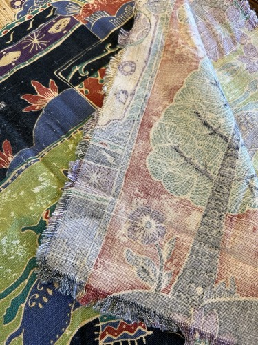 MCM 50s Leaping Deer Cotton Fabric Fr:JAPAN EXQUISITE! Forest Motifs 45x1yd RARE - Picture 4 of 9