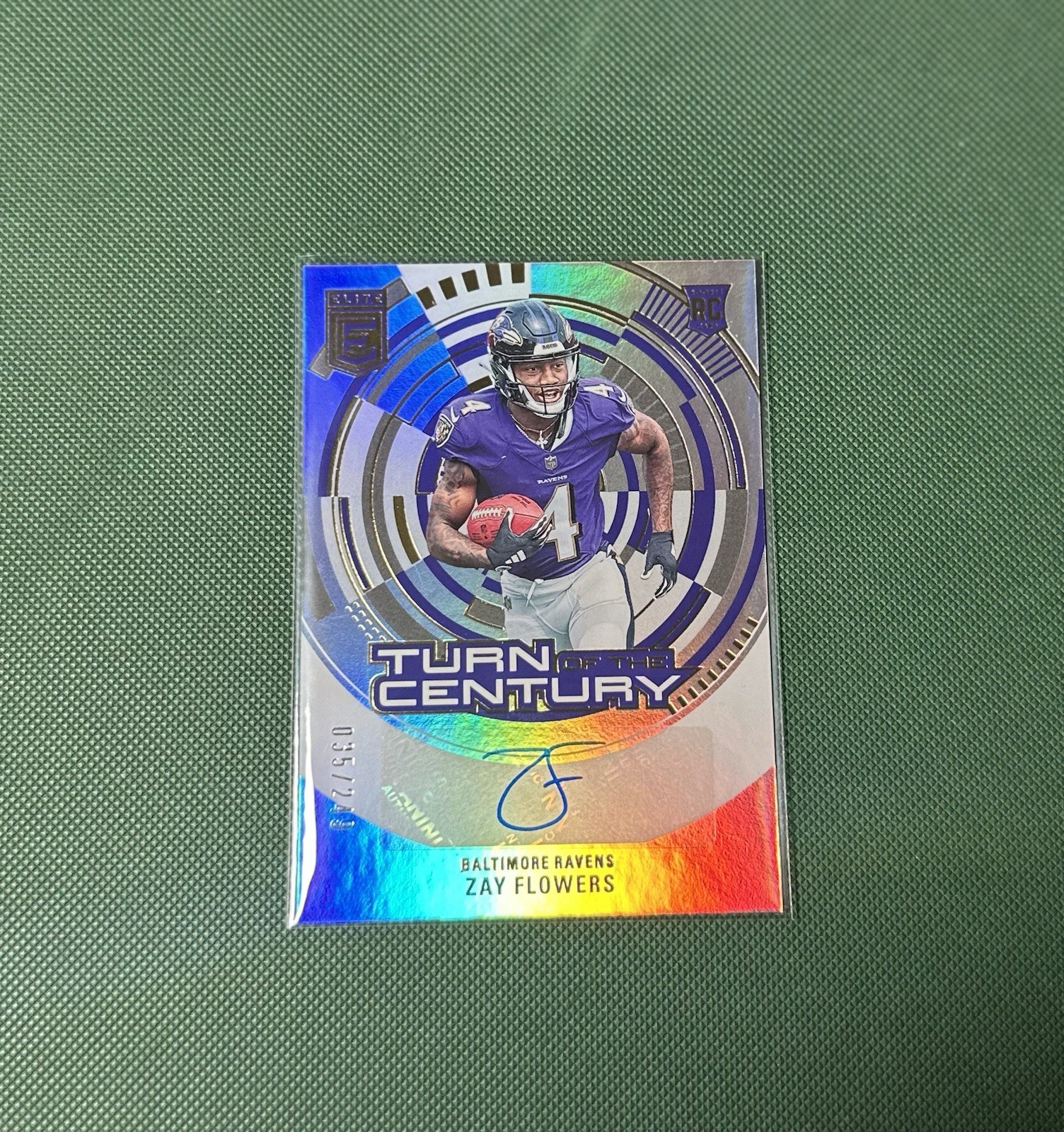 2023 Panini Donruss Elite - Zay Flowers #TC-ZAY Turn Of The Century Auto /249