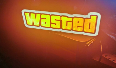 GTA5 ''Wasted'' LED Light Box - USB Powered 3D Printed Gaming Decor