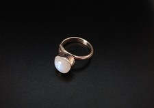 Moonstone ring. Adjustable size. Natural Stone with Nickel Silver ring.Handmade