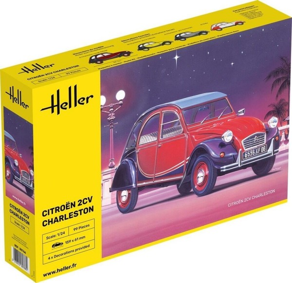 Heller 1/72 Kit Citroen 2 Ps Charleston Modellbau Statisches Modell Diecast-image
