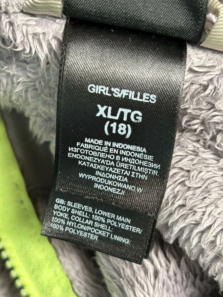 Chaqueta polar The North Face jóvenes niñas talla XL (18) gris cremallera completa súper suave Foto 4 de 4