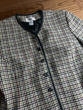 Vintage Pendleton Blazer Jacket Plaid Virgin Wool Made in USA Women's 12