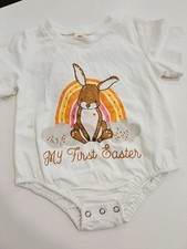 My First Easter baby romper baby Easter Outfit bnwt 12-18 months