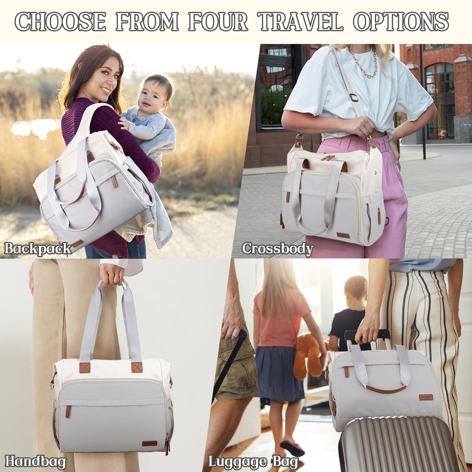 Pripher Diaper Bag Backpack Mommy Large Capacity Travel Essential Baby for Mom thumbnail 2