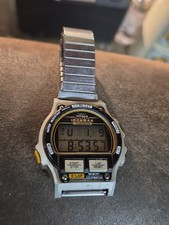 Rare Vtg First Gen Timex 90s Ironman Triathlon Watch Mens Indiglo New Battery! 