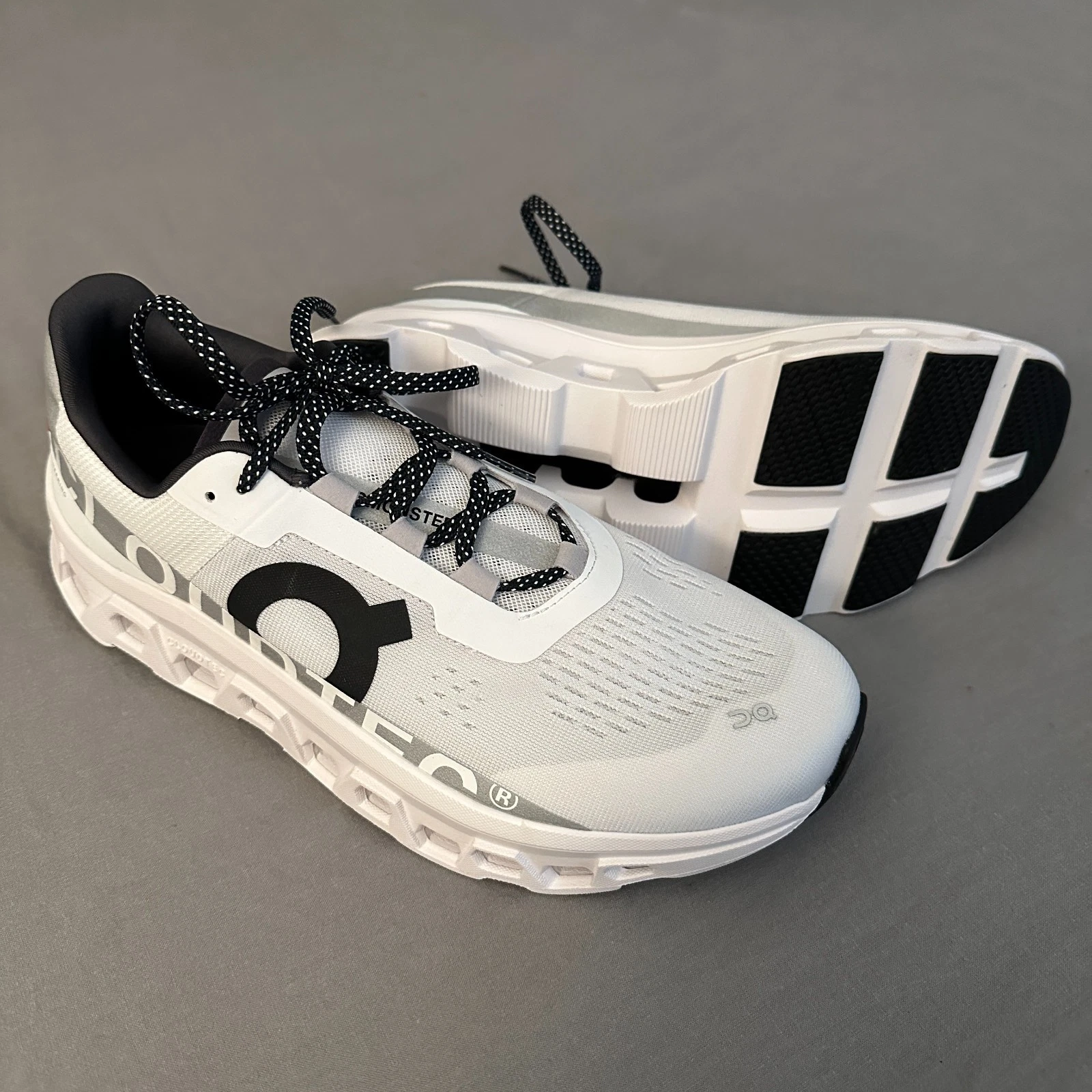 On Running Cloudmonster Lumos All White Shoes Cloudtec Mens US 11 EU 45