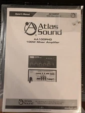 Atlas Sound AA100PHD 100W 4 Input Mixer Amplifier with Automatic System Test PHD