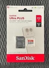 SANDISK ULTRA PLUS 512GB microSDXC UHS-I W/ ADAPTER- BRAND NEW SEALED.