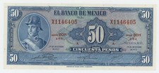 Mexico 50 Pesos 29-12-1972 Pick 49.u UNC Uncirculated Banknote Serie BOH