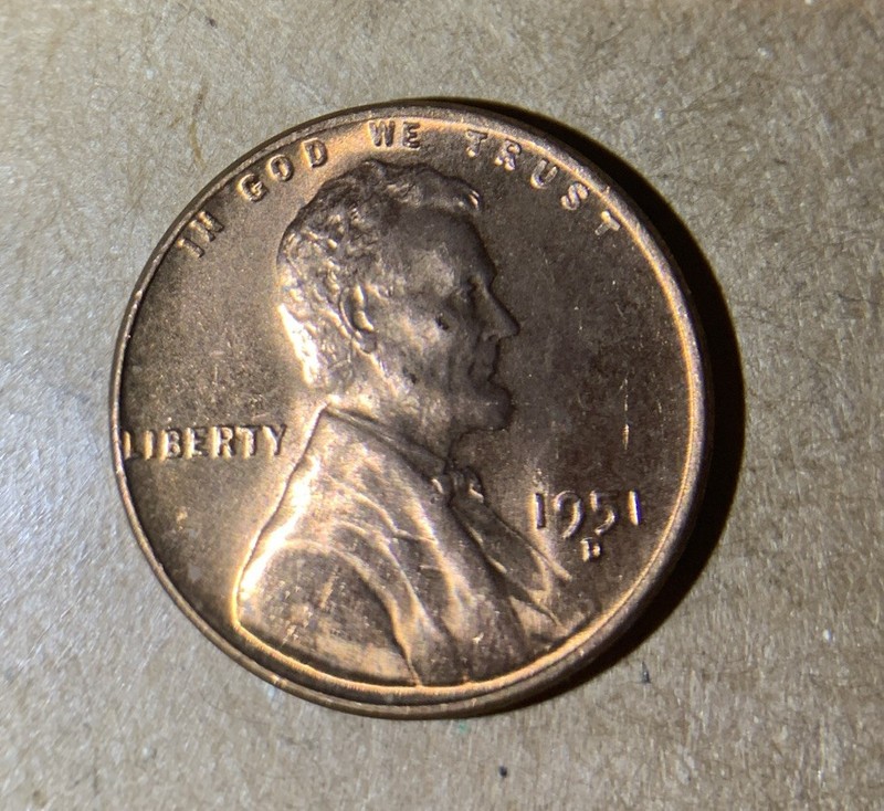 1951 D Lincoln Wheat Penny O332