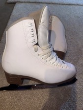Jackson  ltima Excel 1290 White Lace-Up Figure Ice Skates Size 4