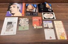 Tim und Struppi Konvolut Kataloge Flyer Postkarten Ausstellungen und Museum Moulinsart