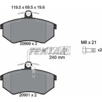 Textar 2066922 Bremsbelagsatz FüR Audi 100 C3 B3 90 B3 80 B3 200 C3 200 C2 893
