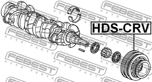 BELT PULLEY, CRANKSHAFT FOR HONDA FEBEST HDS-CRV - Picture 3 of 8