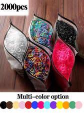 2000pcs Mini Hair Ties Kid Girl Colorful Elastic Rubber Hair Bands Ponytail Hair
