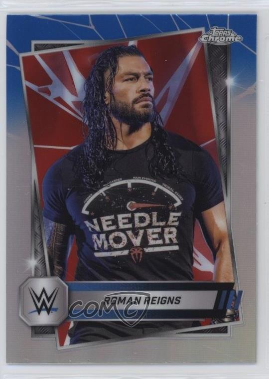 2025 Topps Chrome WWE Red & Blue Refractor Roman Reigns #3 1h6j