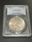 1922 S PEACE DOLLAR PCGS MS63 - UNCIRCULATED - BETTER DATE - CERTIFIED SLAB - $1