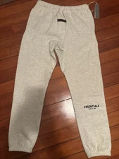 Authentic Fear of God Essential Cuffed Sweatpants - Light Oatmeal - Size Medium