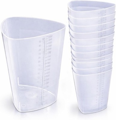 Graduated Intake Output Container 32 oz 10 Pack   Plastic Triangular Measuring