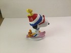 Vintage Snoopy Woodstock Snow Skiing Ceramic Figurine By Flambro — photo 3