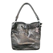 Borsa donna Frye Demi Hobo in pelle nera con borchie fondo quadrato