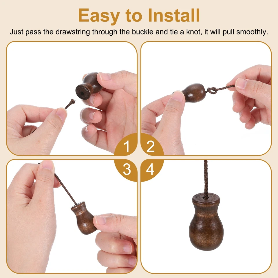 2 Roll Braided Lift Shade Cord, 1.8 mm 55 Yards/Roll with 8cs Pendant (Brown) Foto 4 de 4