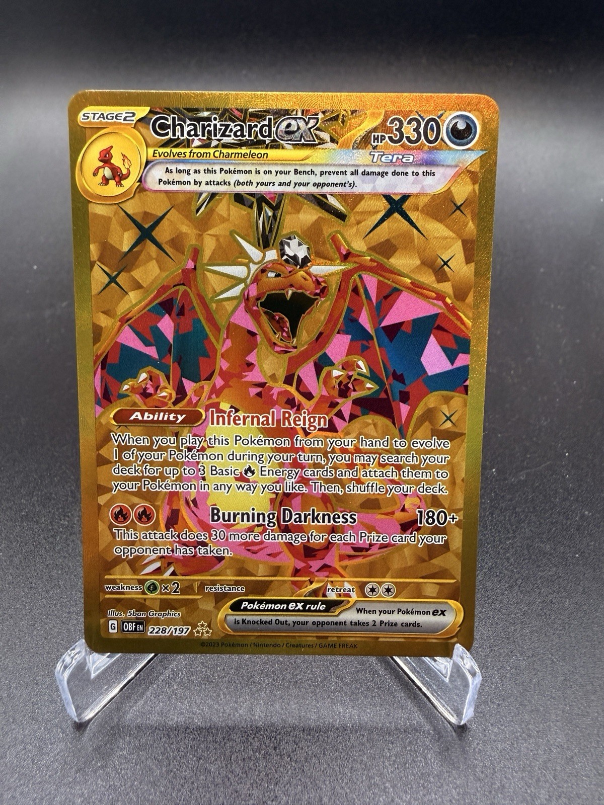 228 197 pokemon card Charizard ex - 228/197 - SV03: Obsidian Flames