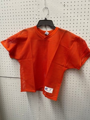 Burnt Orange Football Mesh Practice Jersey Russell Athletic Youth Sizes M or XL