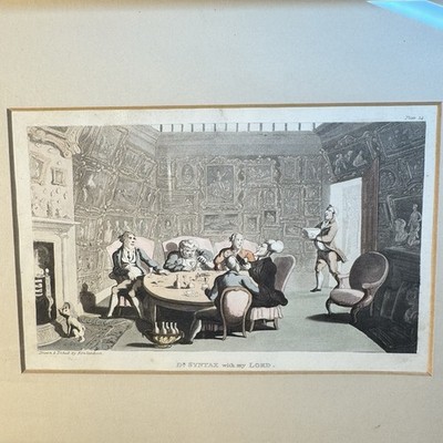 Dr Syntax With My Lord Framed Thomas Rowlandson Print Plate 14