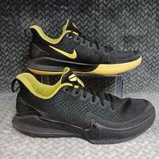 Nike Mamba Focus Men's Basketball Sneakers Shoes Black Optimum Yellow Size 10.5