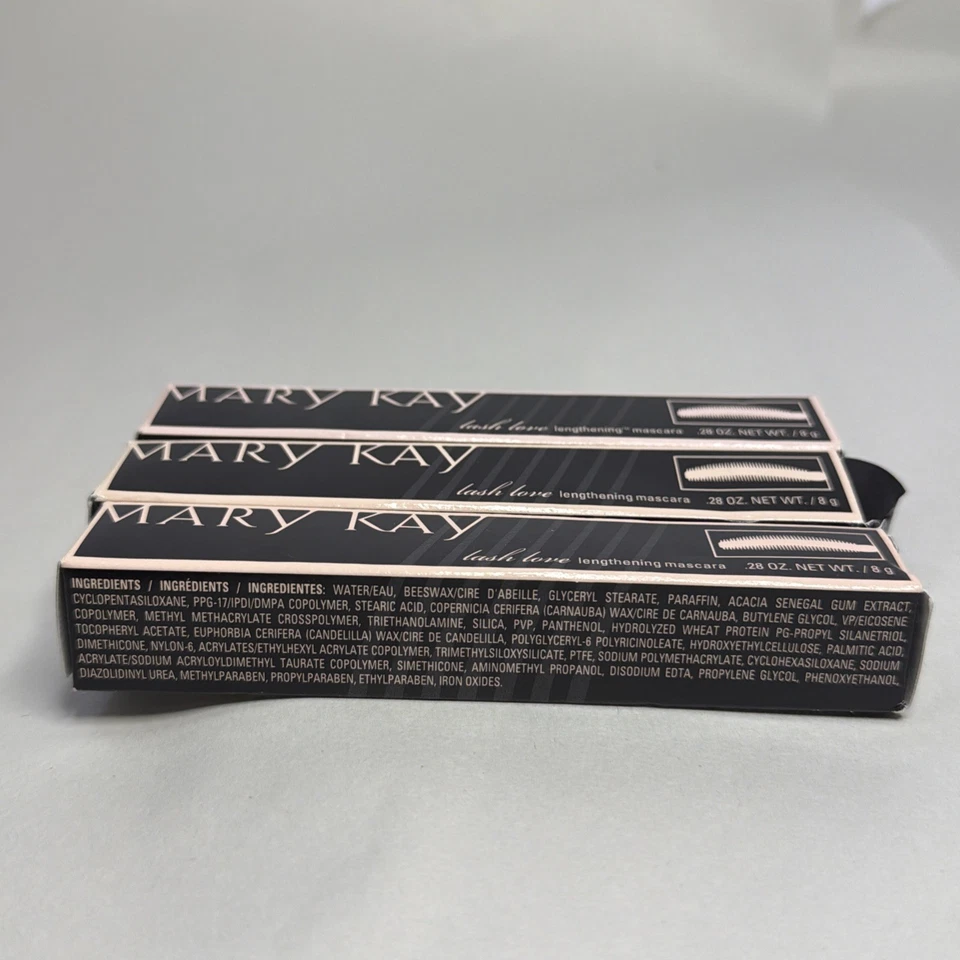 LOT of 3 MARY KAY LASH LOVE WATERPROOF MASCARA BLACK 044465 FULL SIZE NIB NEW - Image 3 of 4