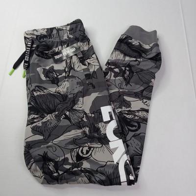Ecko Unltd Jogger Pants Gray Camo Sweatpants Men's Size M Medium Logo Pockets