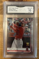 2019 Topps Chrome Batting #1 Shohei Ohtani MLB L.A. Angels GMA 10 GEM MINT