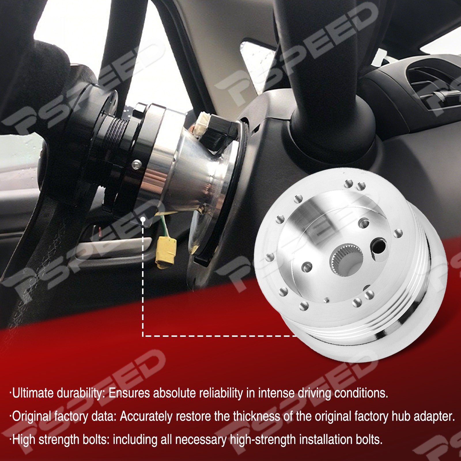 For 1982-1994 Chevy/GMC Vans 5 & 6 Hole Steering Wheel Hub Adapter A02 thumbnail 3