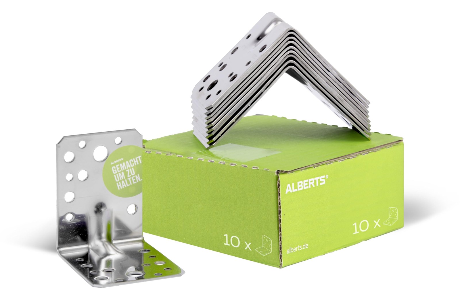 Squadretta Angolare Alberts 335250 90x90x65 mm Acciaio Inox Rinforzato