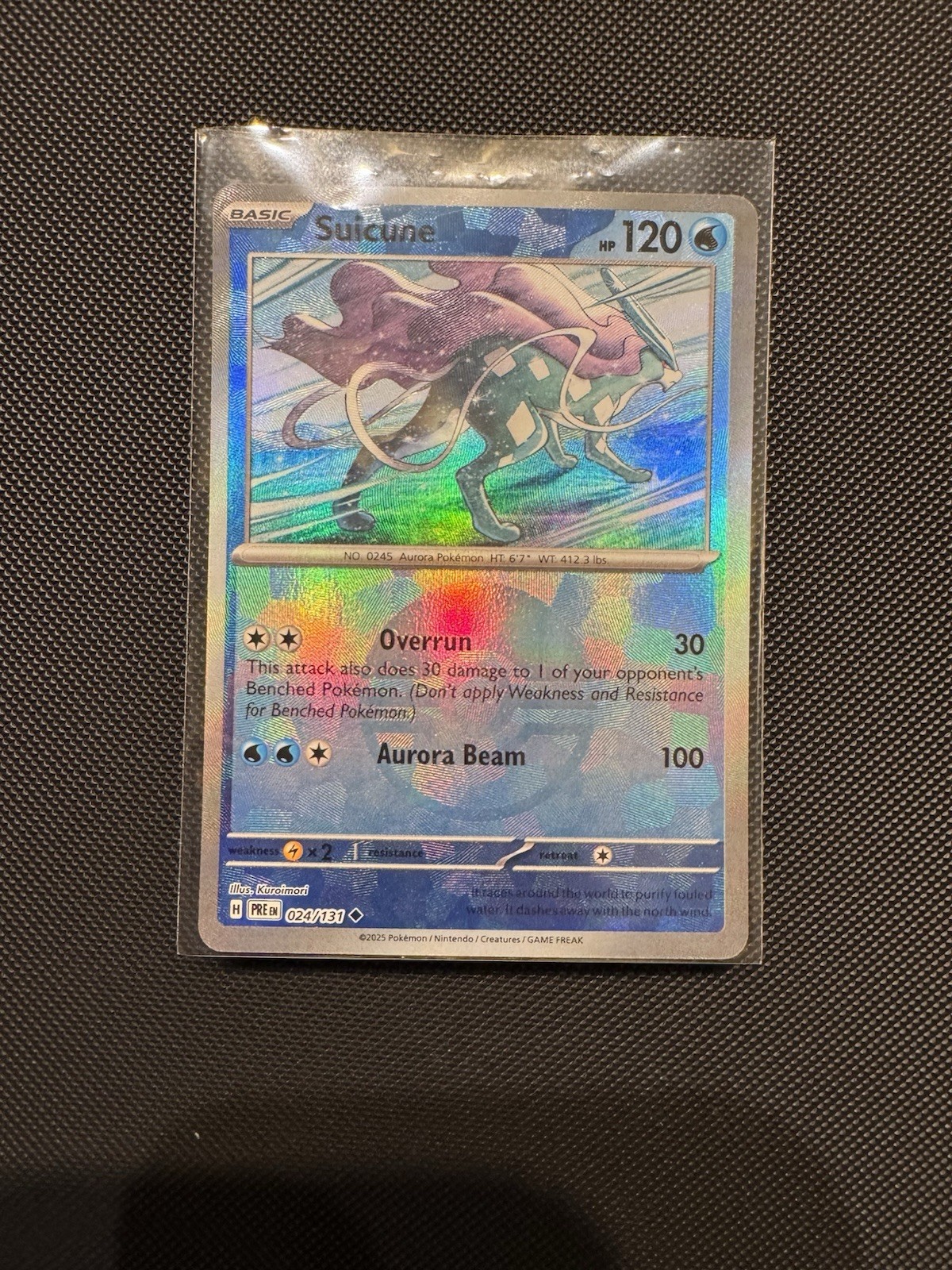 Pokemon Suicune 024/131 Prismatic Evolutions Poke Ball Reverse Holo Rare NM