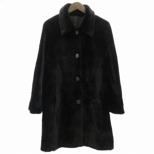 ROBERTO VALENTINO SHARED MINX STENCOLOR CAPPOTTO GIACCA PELLICCIA LUNGO MARRONE SCURO Usa
