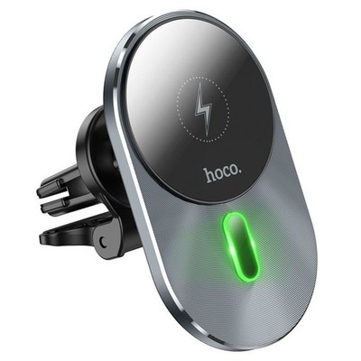 HOCO Handyhalterung mit Ladefunktion, kompatibel mit MagSafe 15 W CA91 grau