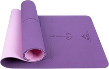 Eco-Friendly Non-Slip Yoga Mat 1/4 Inch Thick TPE Material for Fitness  Exercise