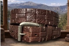 Brighton CW WOVEN Belt Bold Braid Leather Size 34 NWT Style M70758 List 98