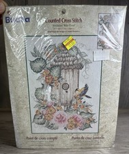 Bucilla 43091 Birdhouse With Floral counted cross stitch kit