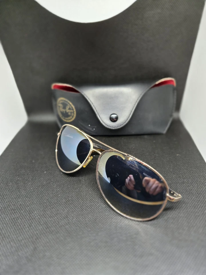 Gafas de sol Ray-Ban R6543ST aviador marco dorado lentes verdes templo tirador Foto 2 de 3