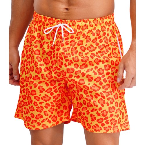 Mens Casual Graphic Shorts Leopard Print Drawstring Sport Beach Shorts Underwear - Bild 30 von 44