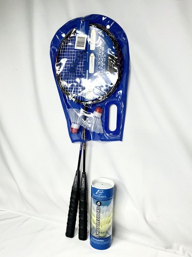 EastPoint Sports 2-Player Badminton Racket Set 6 Extra Shuttlecocks Birdies NEW - 第 1/4 張圖片