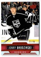 2017-18 UPPER DECK OVERTIME RED JONNY BRODZINSKI ROOKIE 21/99 LOS ANGELES KINGS