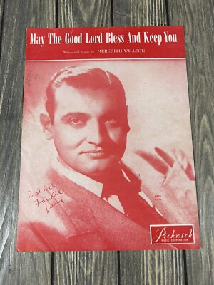 Vintage 1950 May The Good Lord Bless and Keep You Sheet Music Meredith Willson