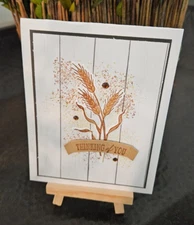 STAMPIN UP CARD KIT -WHEAT THINKING OF YOU MAKES 4 - LL.3